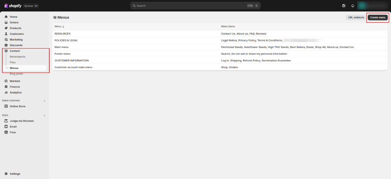 Configure Shopify Store Settings