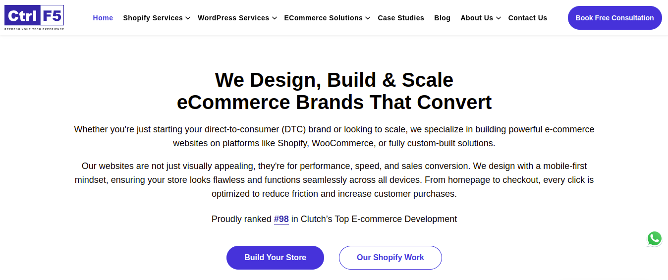 ControlF5 Best Web Design Mobile App Company Indore India