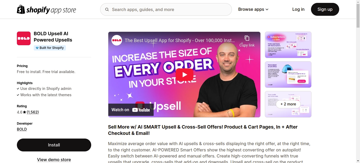 BOLD Upsell AI Powered Upsells