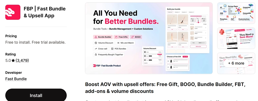 fast bundle upsell shopify app