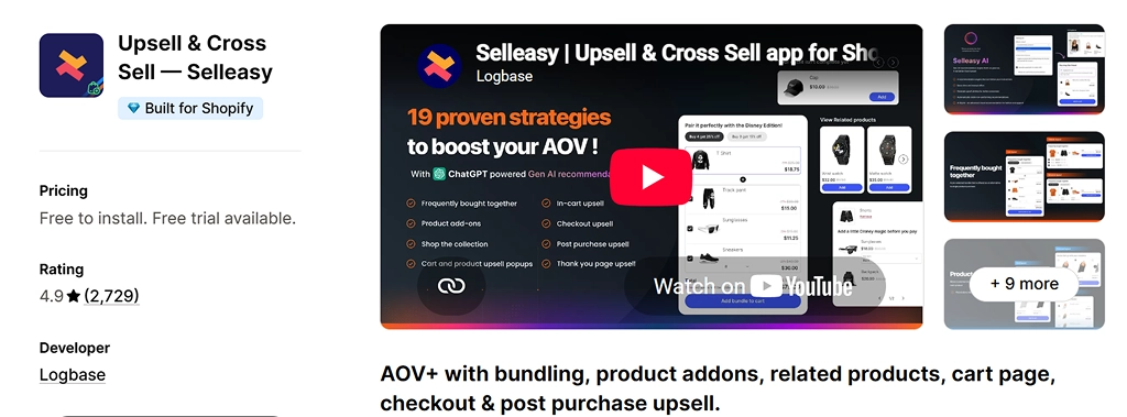 selleasy shopify upsell app