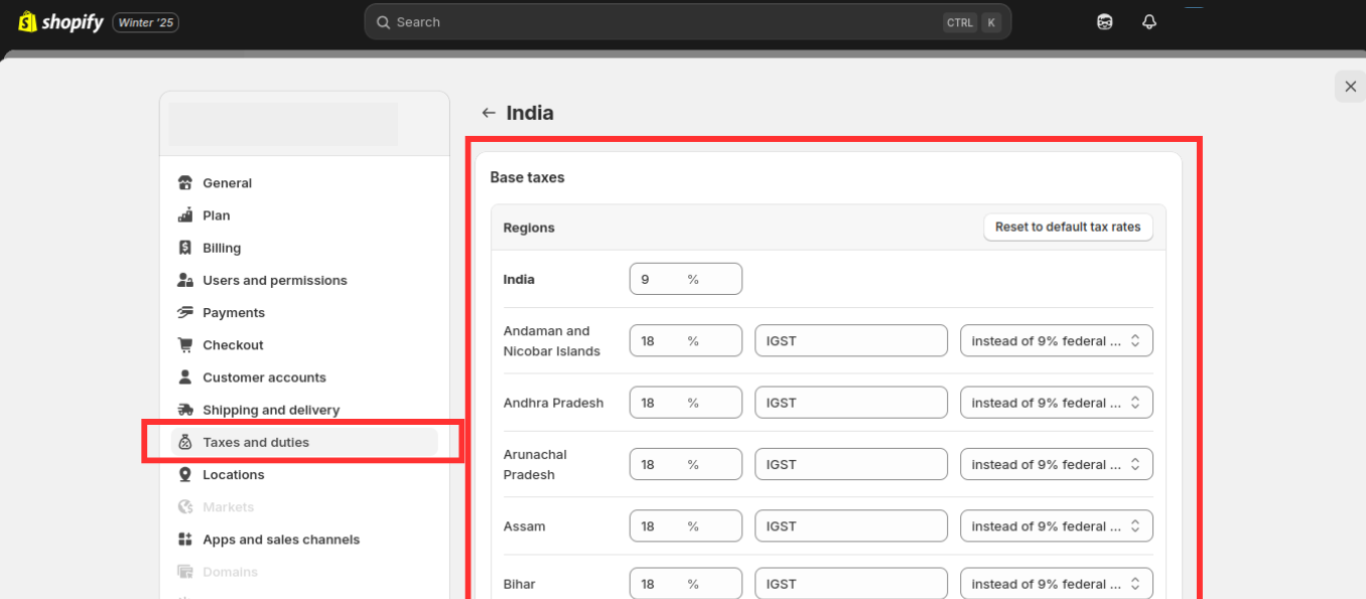 Shopify Shipping Tax Automation