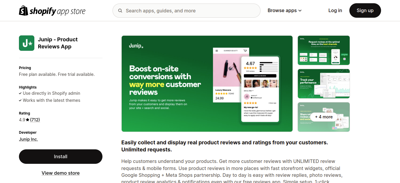 junip‑product-reviews-app