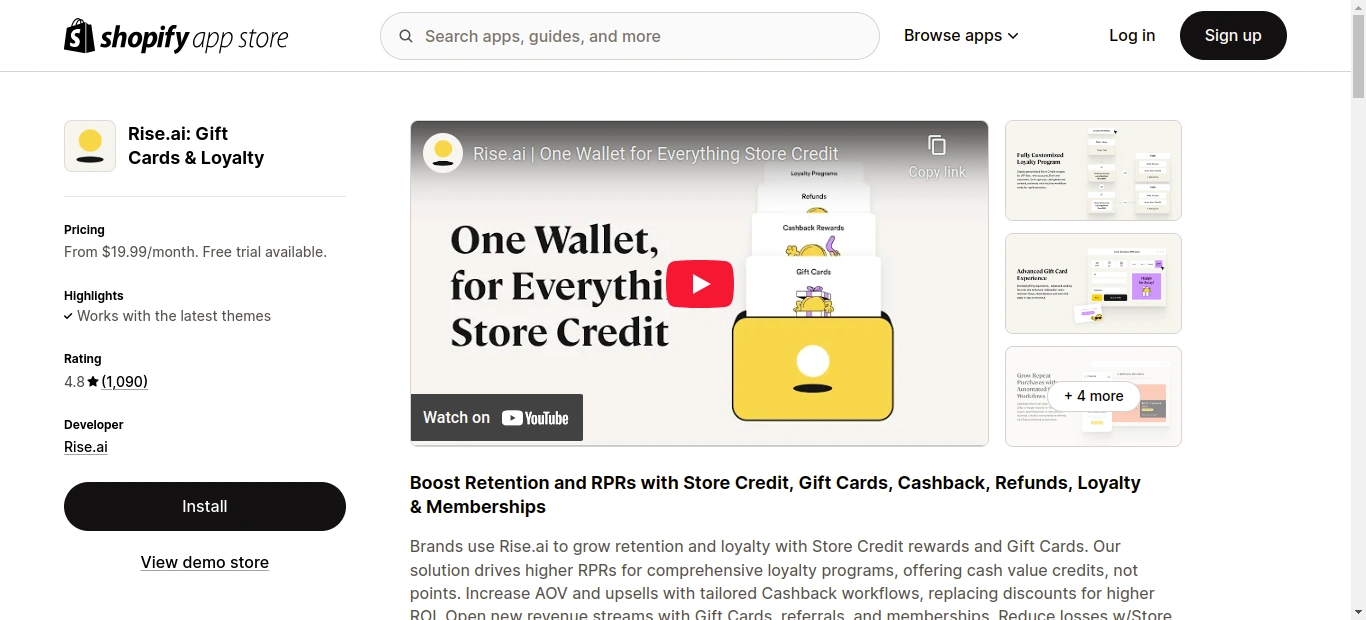 Rise.ai: Gift Cards & Loyalty