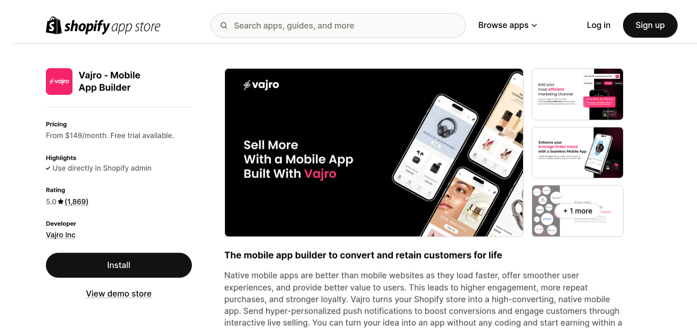 Vajro ‑ Mobile App Builder