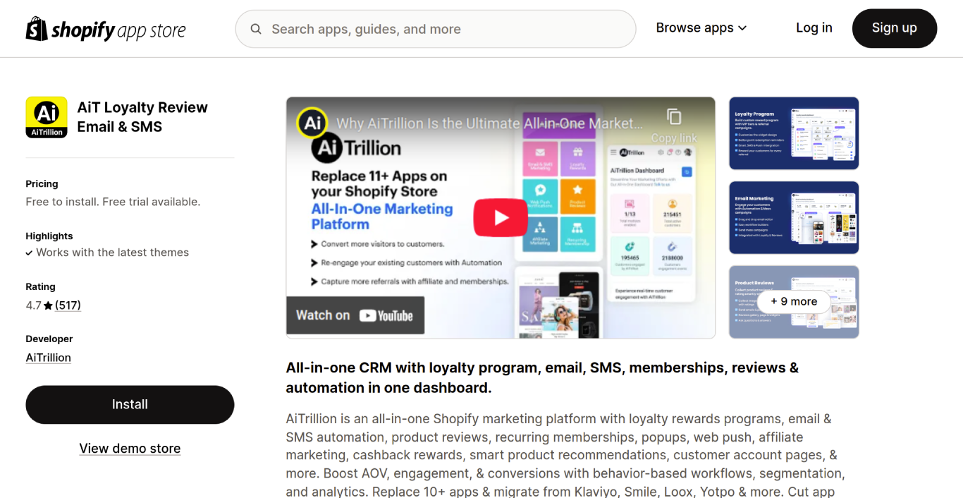 AiTrillion Product Recommendations