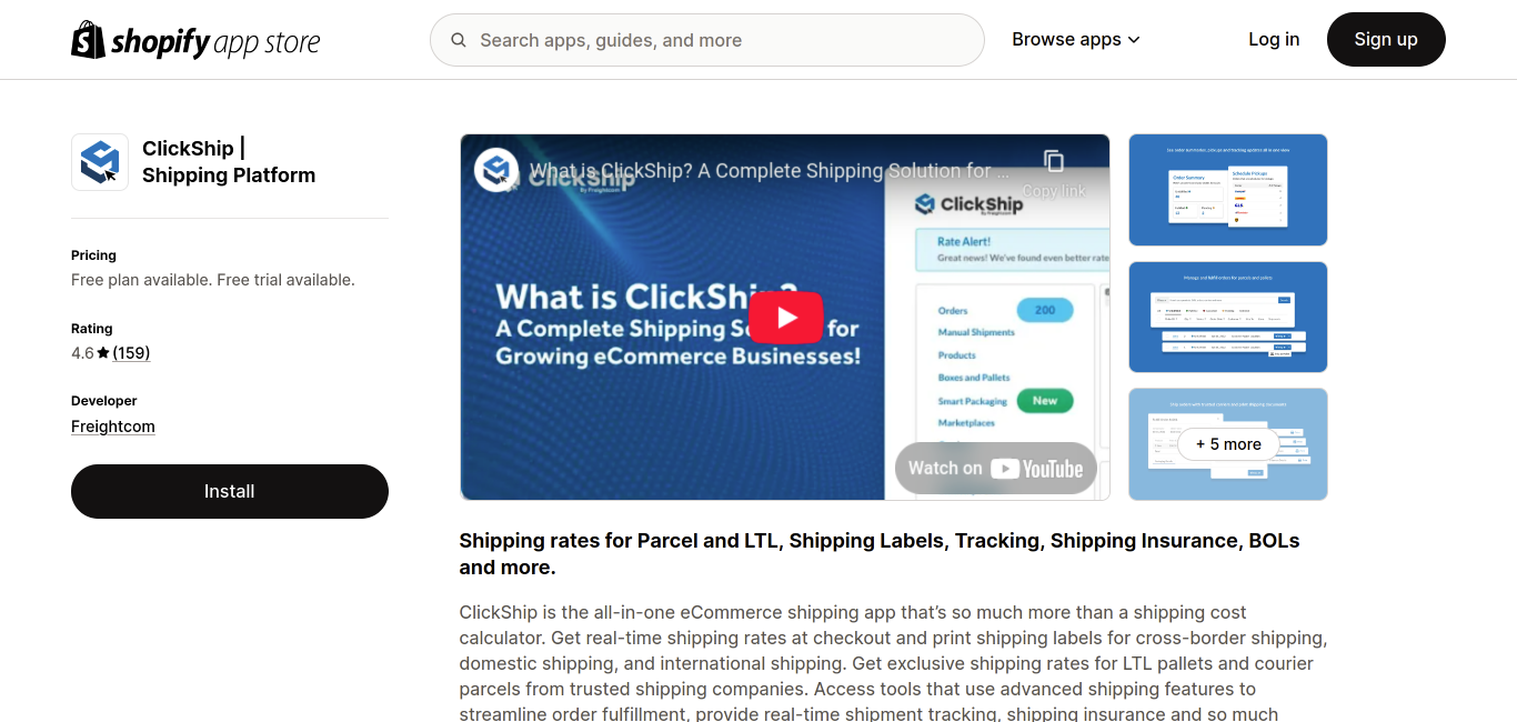 ClickShip Shipping Platform