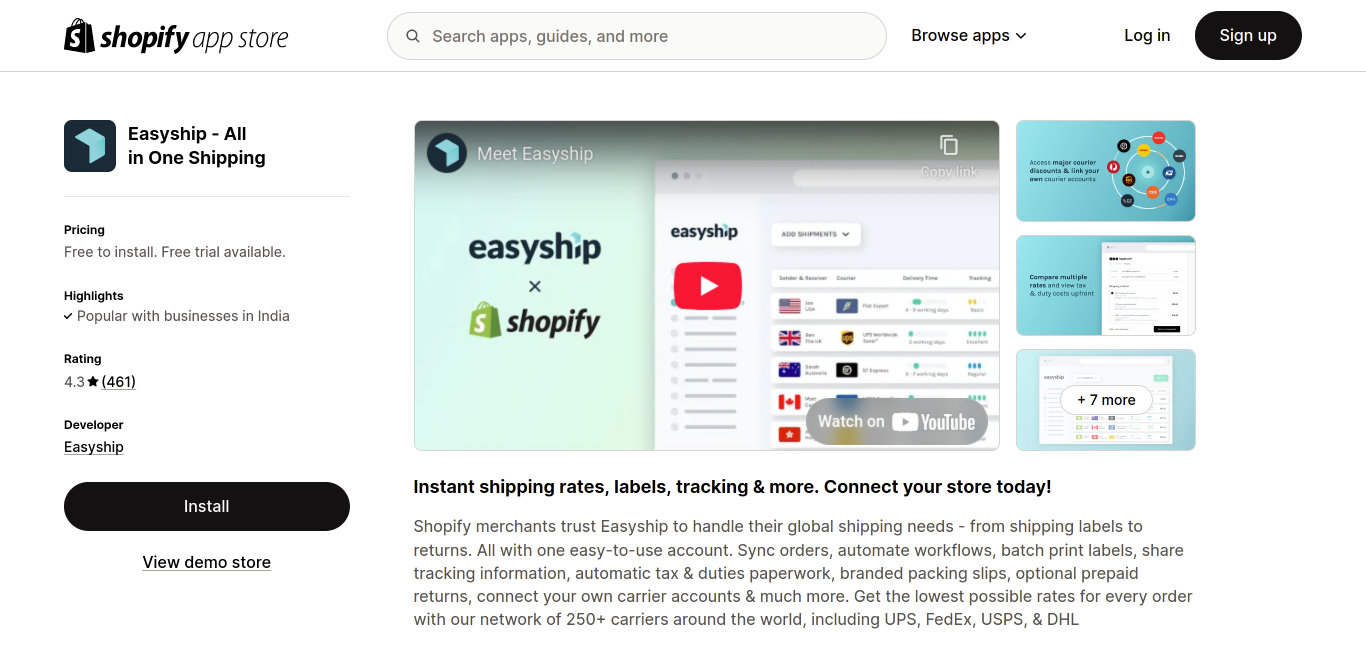 Easyship All in One Shipping