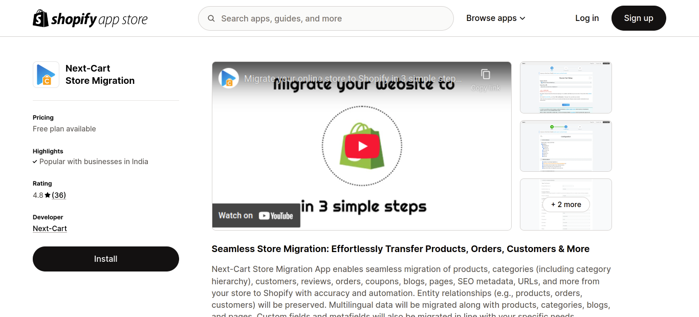 Next Cart Store Migration