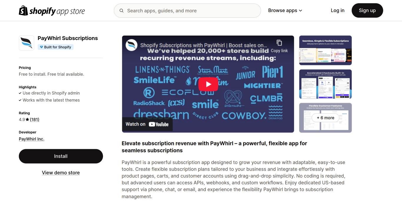 PayWhirl Subscriptions