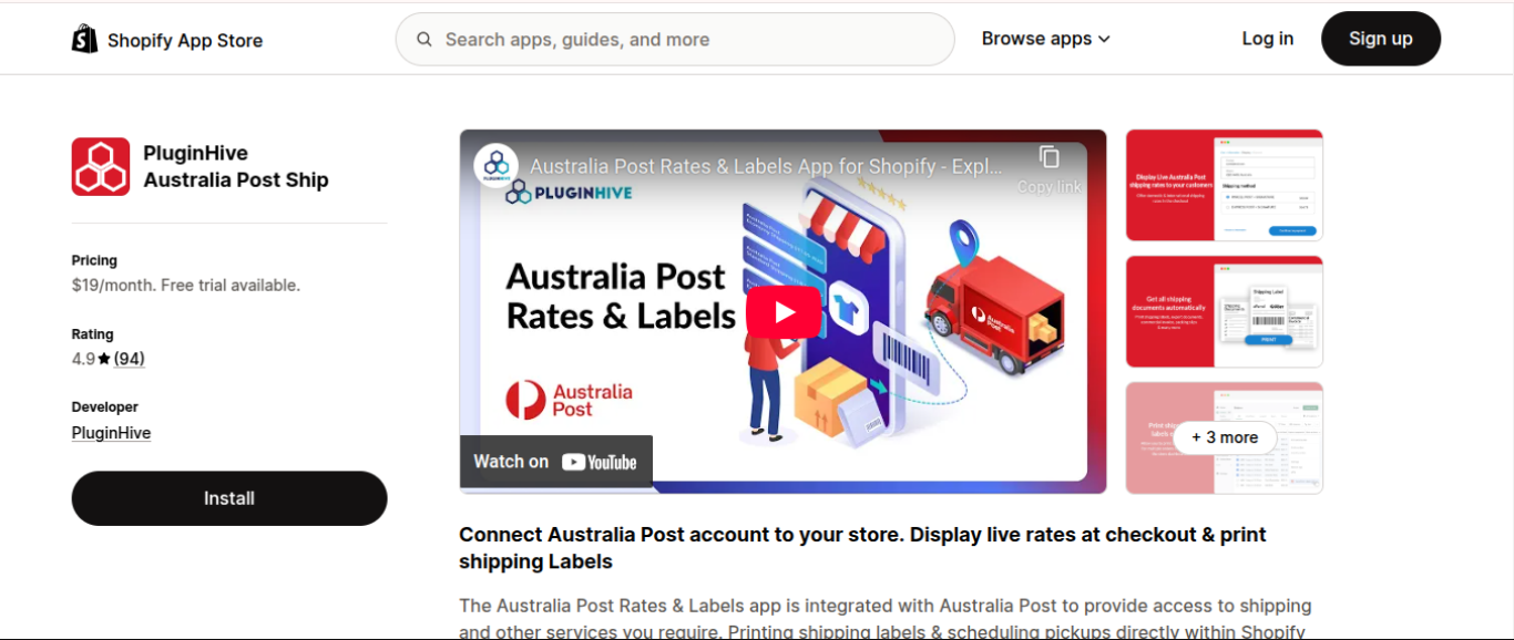 PluginHive Australia Post Shipping App 