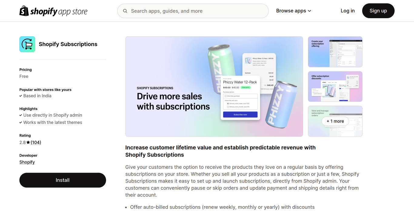 Shopify Subscriptions