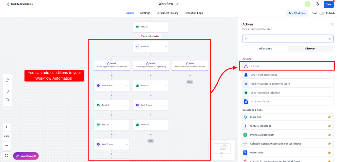 Add Email Steps GHL Workflow