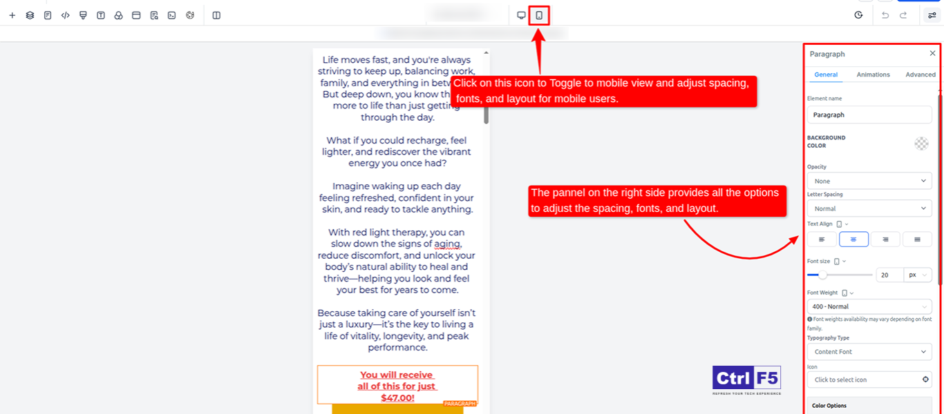Mobile Optimized Landing Page GHL