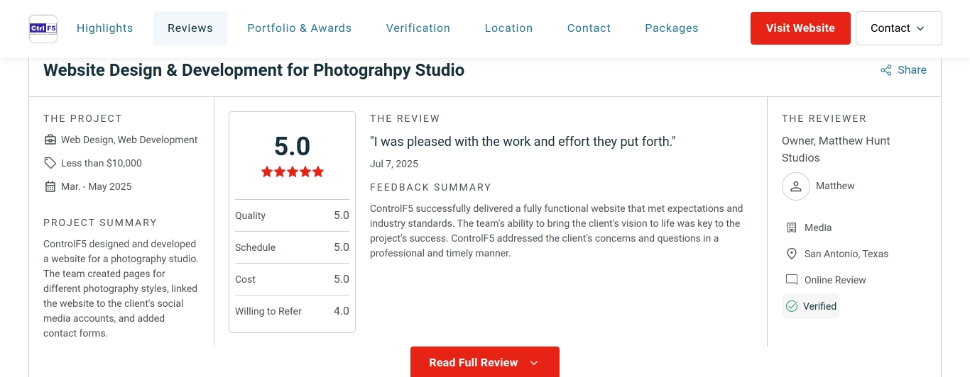 Creative Agency WordPress Website Design