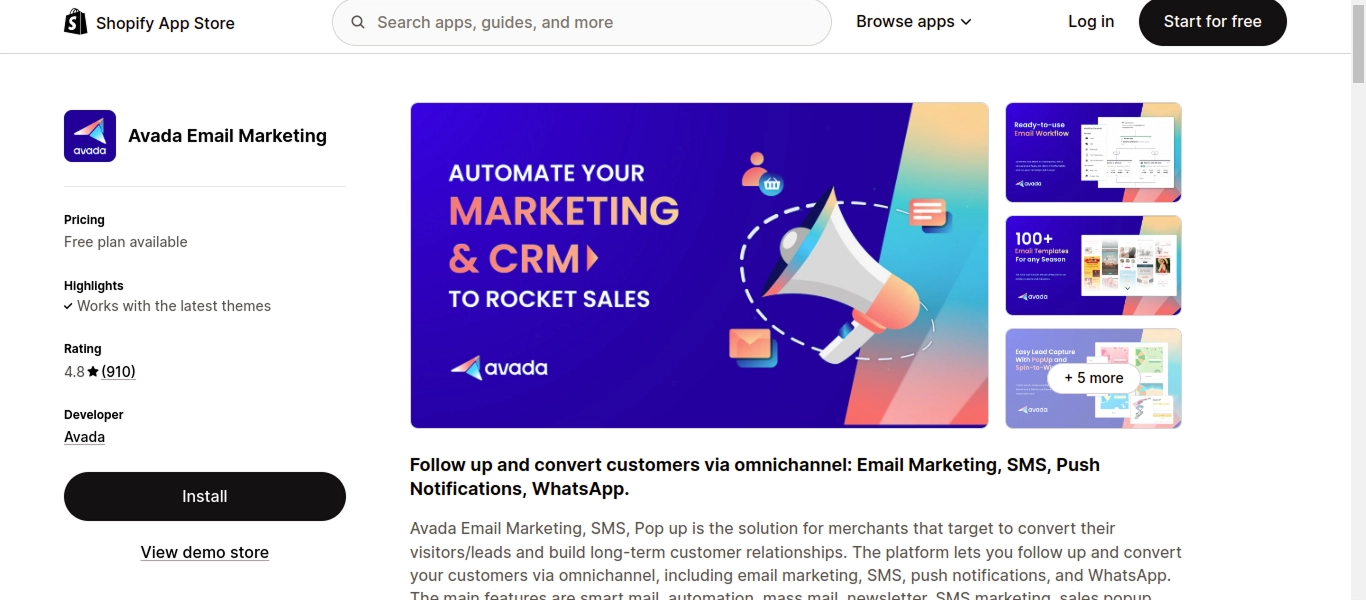 Avada email marketing