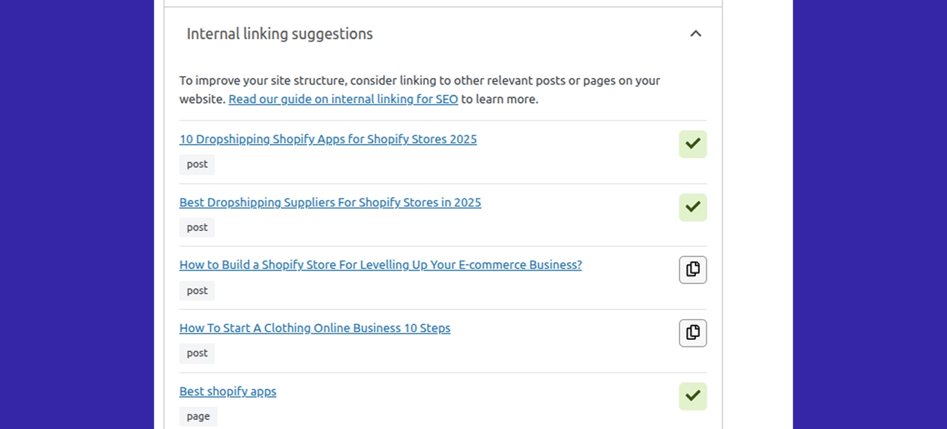 Internal linking strategy seo