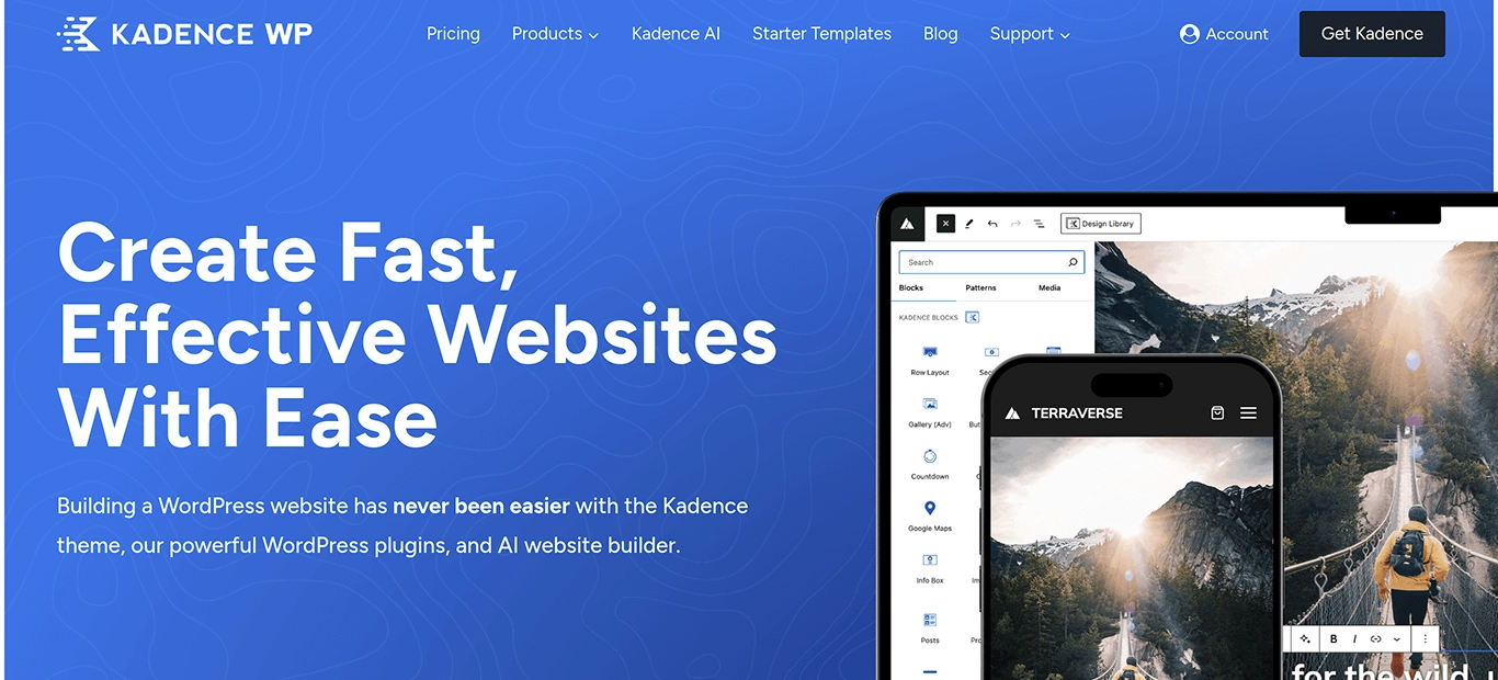 Kadence theme