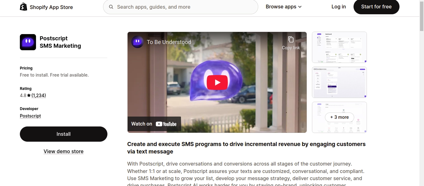 Postscript SMS marketing