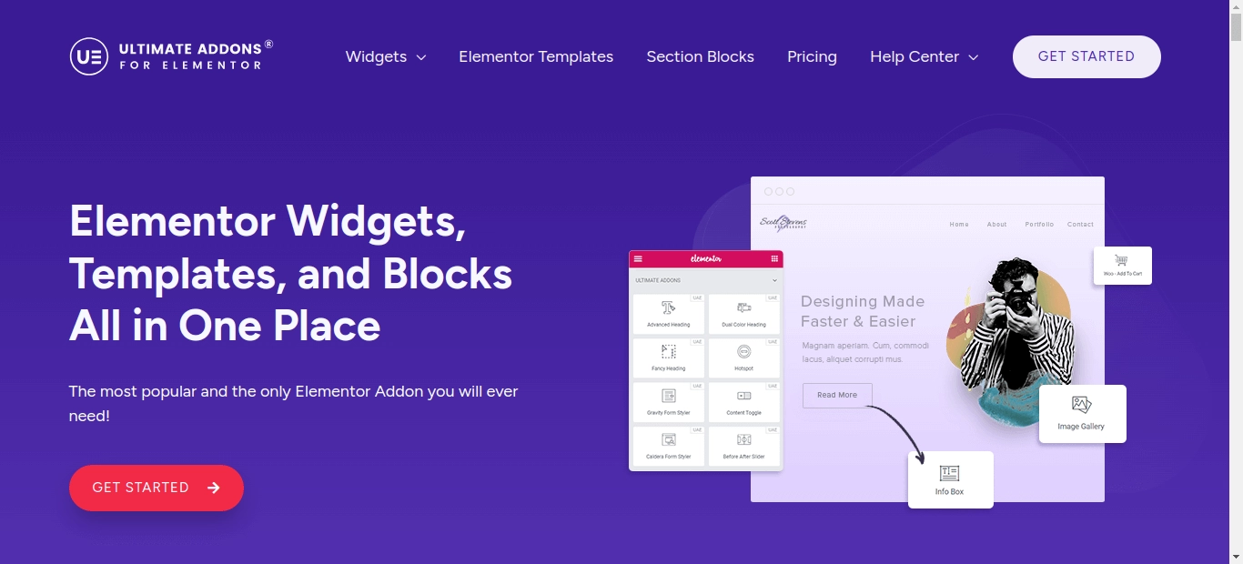Ultimate addons for elementor (UAE)