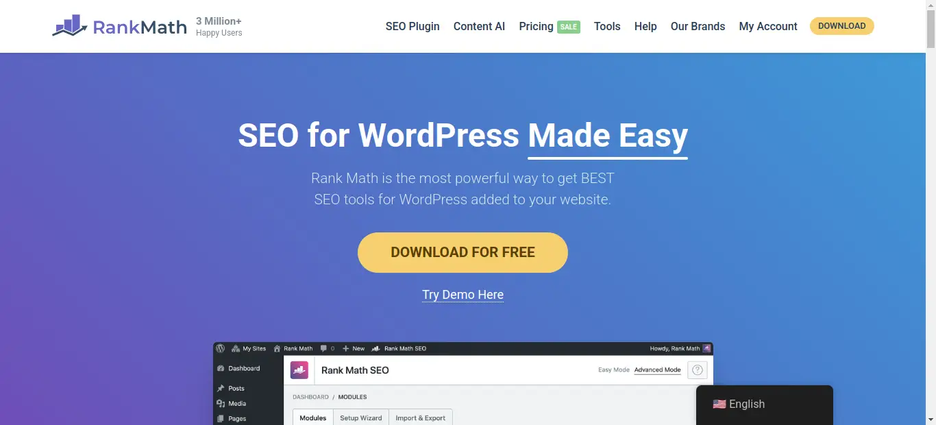 rank math best wordpress seo plugins
