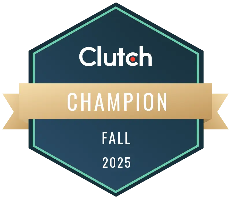 Clutch Champion Awards wiing web agency for wordpress and shopify