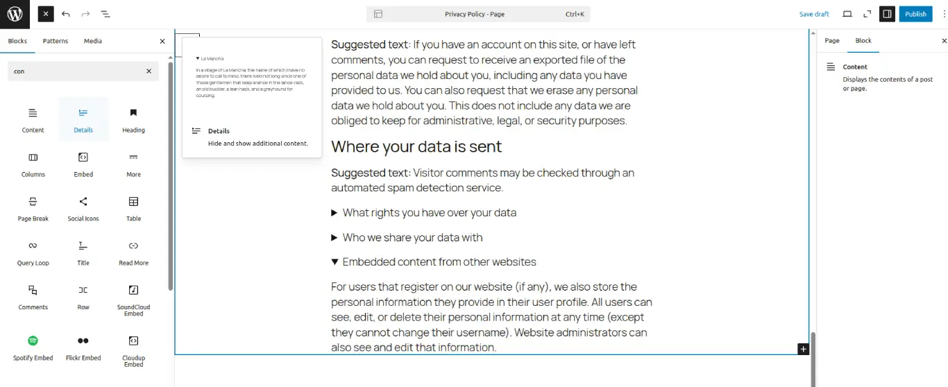 WordPress 6.9 editor changes