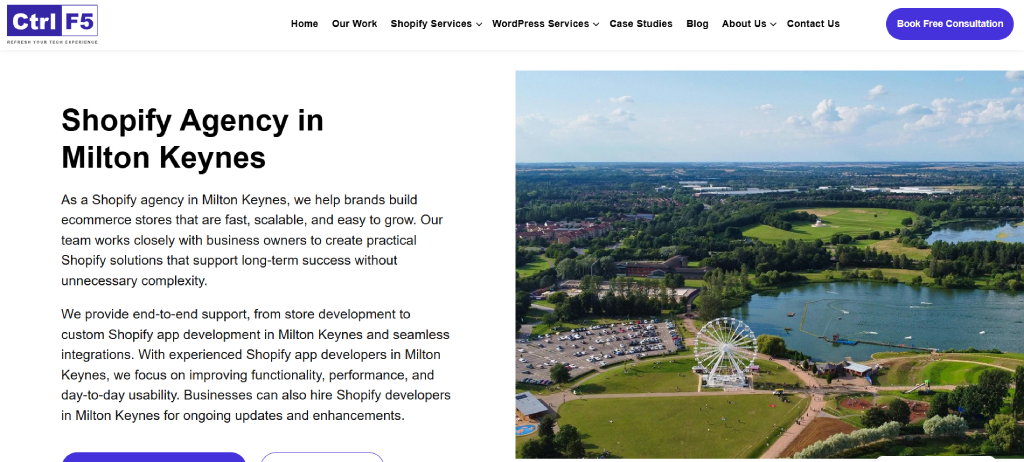 Controlf5 Shopify Agency in Milton Keynes