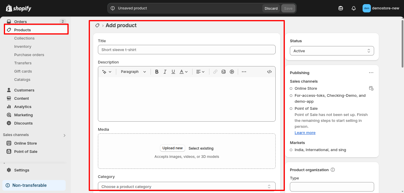 add products to your shopify store