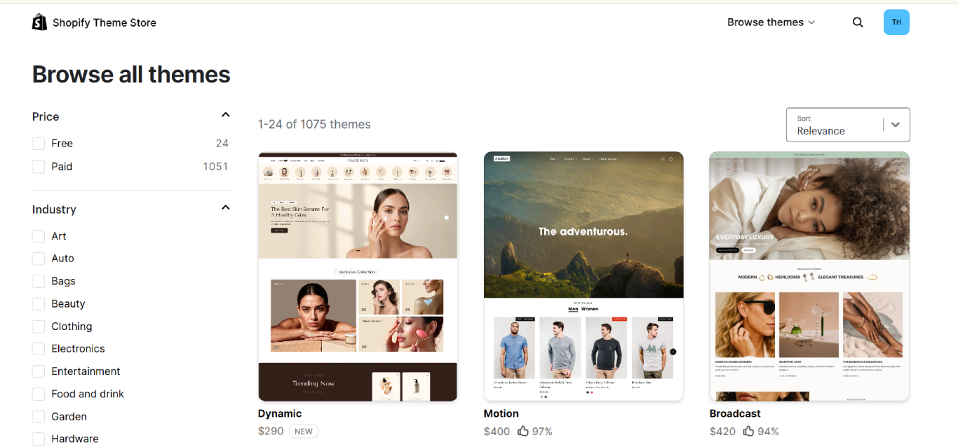 Install a Shopify theme