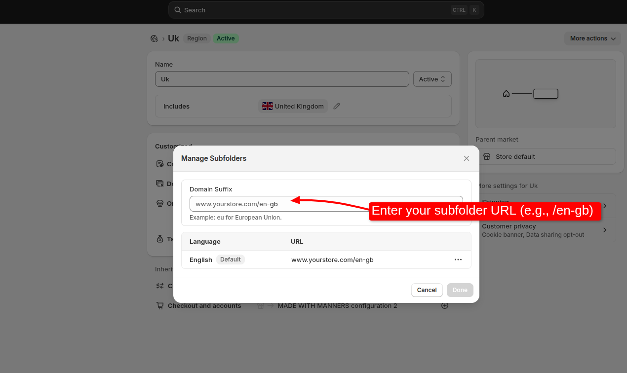 Configure Your Domain Structure on Shopify