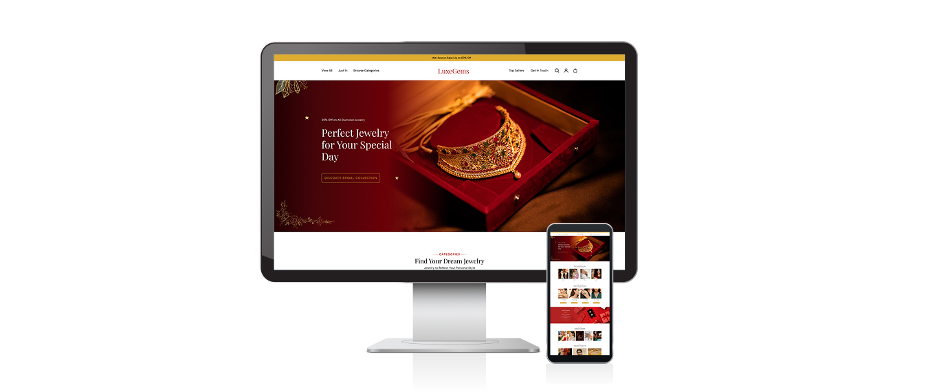 free Shopify theme for luxury jewellery brand