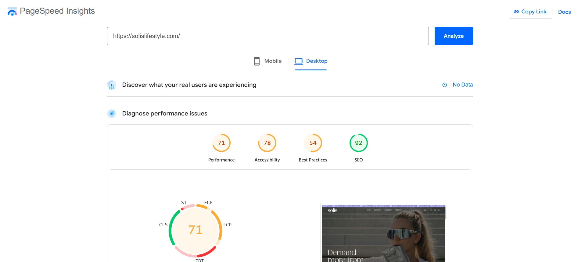 solis-lifestyle-google-pagespeed