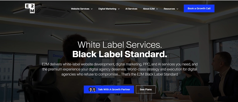 E2M Solutions white label WordPress agency