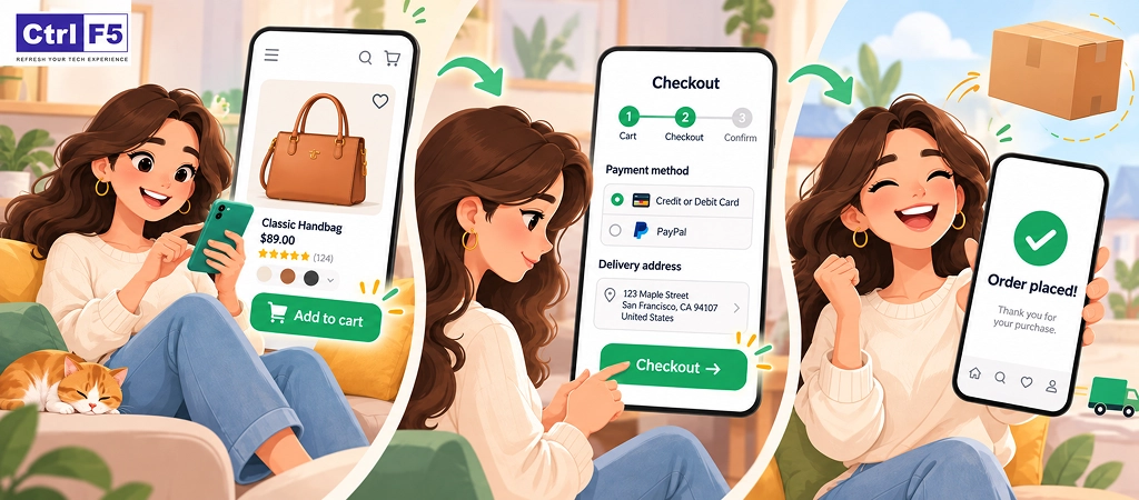 shopify add to cart checkout order journey