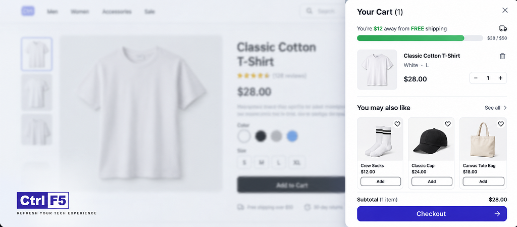 shopify cart free gift with minimum spend